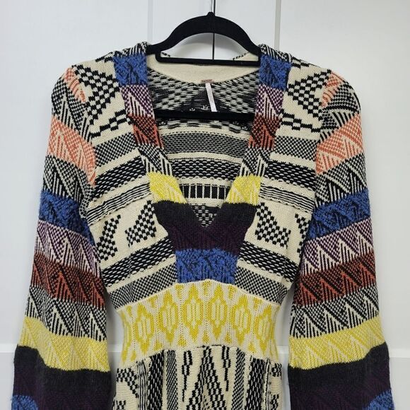 Free people patchwork sweater dress, xsmall - Picture 10 of 12